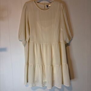 H&M Off-White Textured Blouse